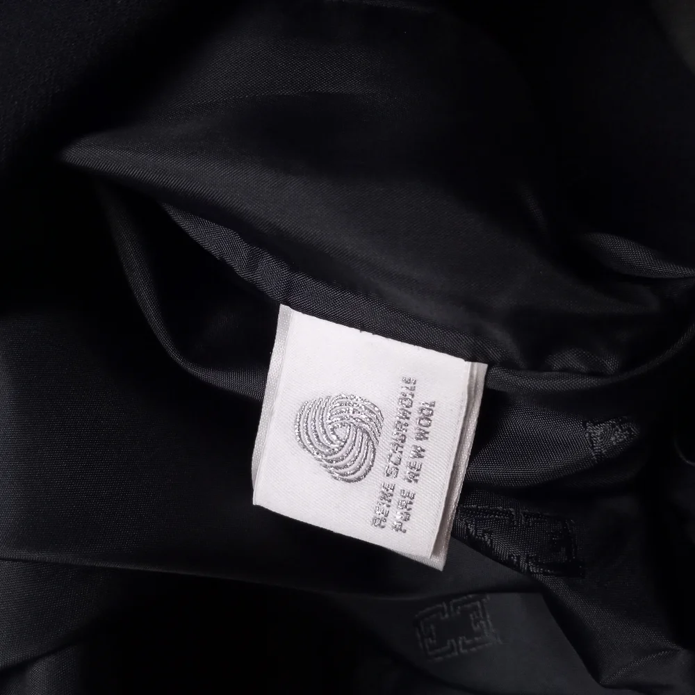 ESCADA Navy Wool Jacket with Ruffled Trim - Picture 6 of 9